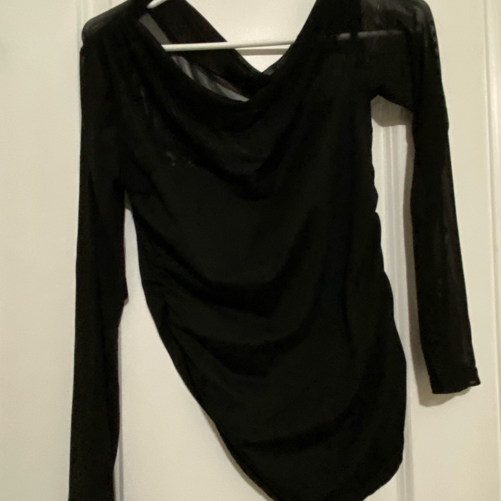 BUNDLE ITEM* Elegant Black Women's Top shear long sleeves